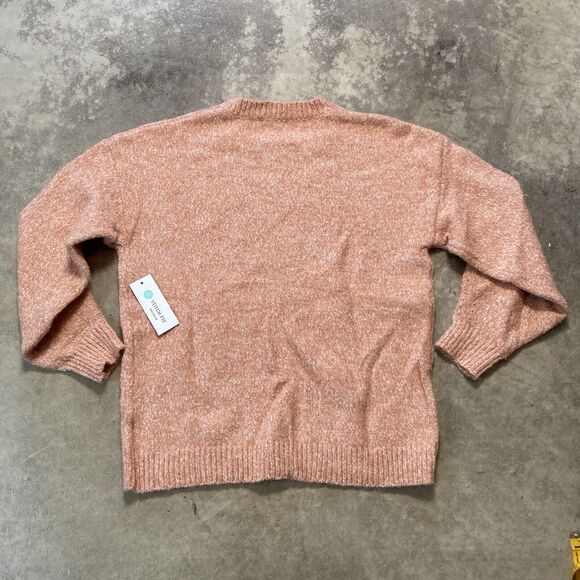 Pink Clover Sweater Womens Large Etienne Long Sleeve Orange Soft Cozy - Picture 4 of 8